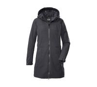 Softshellparka "GW 34 WMN SFTSHLL PRK", Damen, Gr. 40, grau (schwarz), Oberseite: 93% Polyester, 7% Elasthan.Rückseite: 100% Polyester, G.I.G.A. DX BY KILLTEC, Jacken, Wasser- und windabweisender Dame