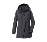 Softshellparka "GW 36 WMN SFTSHLL PRK", Damen, Gr. 40, grau (anthrazit), Oberseite: 100% Polyester;Rückseite: 100% Polyester, G.I.G.A. DX BY KILLTEC, Jacken, Softshellparka: wasserdicht, Teddyfell, 2-