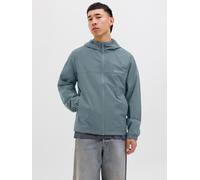 Softshellparka JACK & JONES "JORVESTERBRO HOOD JACKET SN", Damen, Gr. XS, grau (stormy weather), Web, Obermaterial: 100% Polyester, unifarben, regular fit normal, Jacken Softshellparka (26332465-XS)