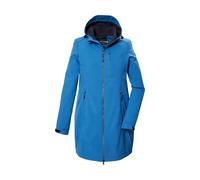 Softshellparka KILLTEC "KOS 370 WMN SFTSHLL PRK", Damen, Gr. 42, blau (ocean), Oberstoff: Oberseite: 90% Polyester, 10% Elasthan, Rückseite: 100% Polyester, Jacken, Winddichter Damen Softshell Parka, 