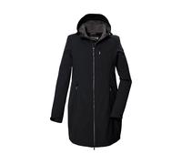 Softshellparka KILLTEC "KOS 370 WMN SFTSHLL PRK", Damen, Gr. 42, schwarz, Oberstoff: Oberseite: 90% Polyester, 10% Elasthan, Rückseite: 100% Polyester, Jacken, Winddichter Damen Softshell Parka, wasse
