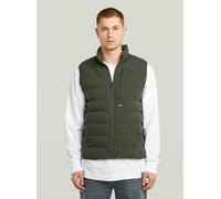Softshellweste G-STAR "Foundation Liner Weste", Herren, Gr. M, grün (asfalt), Obermaterial: 50% Polyester, 50% Polyester, Westen (42053210-M) asfalt