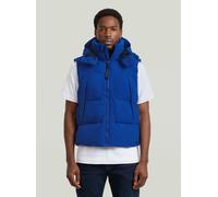 Softshellweste G-STAR "G-Whistler Padded Hooded Weste 2.0", Herren, Gr. L, racing blau, Obermaterial: 50% Polyester, 50% Polyester, Westen (90986003-L) racing blau