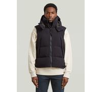 Softshellweste G-STAR "G-Whistler Padded Hooded Weste 2.0", Herren, Gr. S, dk schwarz, Obermaterial: 50% Polyester, 50% Polyester, Westen (49534662-S) dk schwarz