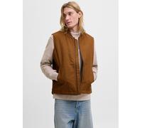 Softshellweste JACK & JONES "JJEDOVER VEST NOOS", Herren, Gr. L, braun (monks robe), Web, Obermaterial: 100% Baumwolle, unifarben, regular fit, hoch geschlossener Ausschnitt, Westen (47013348-L) monks