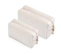 Sohynca Kosmetiktasche aus PU-Leder für Damen, minimalistisch, Make-up-Tasche für den täglichen Gebrauch, tragbare Aufbewahrungstasche, kleine ordentliche Kosmetiktasche, wasserabweisend, Kulturbeutel