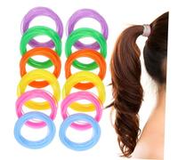 SOIMISS 120 Stück Neon Jelly Armbänder und Haargummis aus Weichem Silikon Dehnbar in Leuchtenden Farben Glow in The Dark für Frauen Teenager und Vielseitig für Partys und