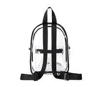SOIMISS 1stück Transparenter Wasserdichter PVC Rucksack Für Schule Und Verstellbarer Schulranzen Für Damen Und Mädchen Schwarz Transparentes Design Viel Für Essentials