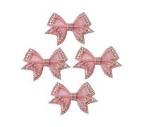 SOIMISS 2 Paar Strass Schleifen Schuhclips Abnehmbar mit Kristallschnalle Schleifen Schuhanhänger für Damen Schmuck für High Heels und Flache Schuhe