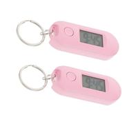 SOIMISS 2stücke Mini-taschenuhr Digital mit Karabinerhaken Leuchtende Uhr für Schlüsselanhänger Tragbar und Geräuschlos für Rucksack und Alltag