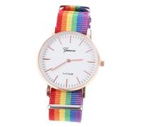 SOIMISS 3stücke Rainbow Designed Unisex Armbanduhr Roségold Elegante Quarzuhr Mit Zartem Design Für Jeden Anlass Für Frauen Und Männer