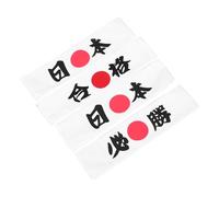 SOIMISS 4 Stück Japanische Samurai Stirnbänder Atmungsaktiv Wiederverwendbar Sportliches Schweißband für Karate Kochen Team Events Jungen Mädchen Traditionelle Hachimaki Designs