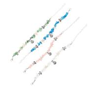 SOIMISS 4 Stück Teiliges Verstellbare Strandarmbänder für Damen mit Steinperlen Meeres-schildkröten- Sternförmigen Muschel-anhängern Boho-ozean-schmuck im Maritimen Sommerstil