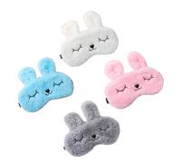 SOIMISS 4stücke Schlafmaske aus Plüsch Augenschutzklappe Cartoon-schattierungs- in Verschiedenen Farben für Zuhause Büro Reisen Schlaf und Entspannung