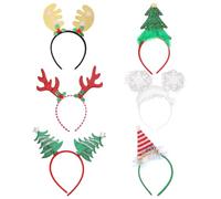 SOIMISS 6stücke Weihnachts-haarreifen Bezaubernde Cosplay-haarreifen Weihnachts-haarbänder Einzigartige Kopfbedeckungen Weihnachts-haarschmuck für Partys Kostümpartys Festlichkeiten