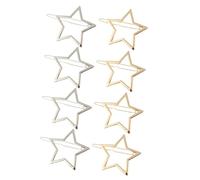 SOIMISS 8 Stück Hohle Fünfzackige Haarspangen Modisch Glatt Metallic Haarklammern für Damen Geburtstag Hochzeit Party Geeignet Gold Silber
