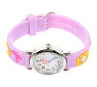 SOIMISS Blumenmuster Kinder Armbanduhr Silikon Cartoon Uhr Mit Quarzwerk Für Kleinkinder Mädchen