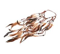 SOIMISS Böhmisches Stirnband Mit Federn Haarband Für Frauen Kopfschmuck Für Festival Party Weiches Boho Design Gelb