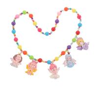 SOIMISS Bunte Kinderkette mit Meerjungfrau anhänger Leichte Perlenkette für Mädchen Bequemes Schmuck accessoire für Alltag und Festtage Robust und Modisch für Kleine Prinzessinnen