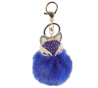 SOIMISS Flauschiger Ball Schlüsselanh?nger mit Strass Fuchs Schlüsselanh?nger Pom Pom Schlüsselanh?nger für Tasche Auto Anh?nger Schlüsselanhänger Strass