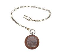 SOIMISS Holz Taschenuhr Retro Vintage Kettenuhr Herren Damen Hängende Uhr Leichtes Gehäuse Batteriebetrieben Stilvolle Dekoruhr