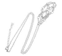 SOIMISS Kristallanhänger Halter aus Stabilem Metall Leichter DIY Schmuckhalter für Natürliche Steinanhänger Dekorative Kette Damen Eleganter Silberner Schmuckhalter für Besondere Anlässe