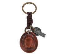 SOIMISS Red Dead Redemption Cowgirl Kette Keychain - Brauner Eisen Tag Key Ring Retro Anhänger für Auto Zubehör Handtasche - Vintage Cowboyhut