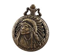 SOIMISS Vintage Taschenuhr mit Langer Kette, Quarzwerk, Legierung, Kaffee | Elegantes Gehäuse, Angenehme Haptik, Einzigartiges Zifferblatt, Unisex Modell