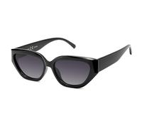 SOJOS Cateye Polarisiert Sonnenbrille Damen Vintage Eckig Retro Coole Frauen Schmale UV400 Schutz Klassische Outdoor Moderne Sonnenbrillen SJ2237 mit Schwarzer Rahmen Grau Abstufung Linse