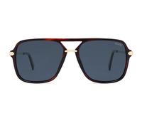 SOJOS Retro Sonnenbrille für Damen Herren,Polycarbonat Linse, Trendy Rechteckige Sonnenbrille 90er Jahre Schatten SJ2229 Dunkelrot-Schildpatt/Blau