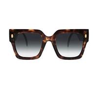 SOJOS Sonnenbrille Damen Groß Vintage Retro Quadratisch Cateye Rahmen UV400 Schutz Klassische Outdoor Moderne eckig Übergroß Sonnenbrillen SJ2194 mit C9 Leoparden Rahmen