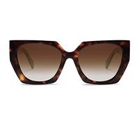 SOJOS Sonnenbrille Damen Polarisiert Vintage, Retro Cateye Sonnenbrille Verspiegelt Groß Eckig Schwarz Modern UV400 Katzenauge Brille SJ2205 mit Dunkelschildkröte Rahmen/Braun Linse