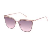 SOJOS Sonnenbrille Damen Vintage Cateye, Sonnenbrille Herren Retro Eckig Groß Frauen Rechteckige Sonnenbrille Gold Katzenaugen mit Metallrahmen UV400 Schutz Brille SJ1172 mit Rosa Rahmen