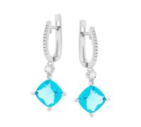 Sokolov Ohrringe aus 925 Silber mit Zirkonia und hellblauen Glaskristallen SOKOLOV Jewelry