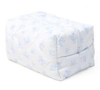 SOKTDO Federmäppchen mit Schleife, süße Gesteppte Schleife, Y2k-Make-up-Tasche, kleine Tasche, Kosmetiktasche, Kulturbeutel, Organizer(Light Blue)