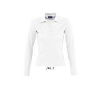 L535 SOL´S Damen Langarm Polo Podium White L