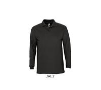 Sol's Langarm-Polo Winter II Schwarz Größe L