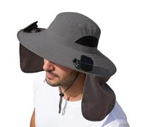 Solar Fan Hat - Breathable Wide Headwear, Foldable Sun Cap with 2 Solar Fans, Outdoor Cooling Cap with Ventilation Design, Sun Protection Gear, Hat for Women Men Gardening Hiking Travel