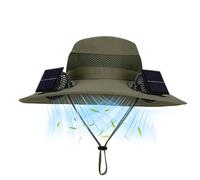 Solar Fan Hat, Sun Hat with Double Solar Fans, Cooling Headgear for Outdoor Work, UV Protection for Men, Gardeners, Golfers, Fishermen, Hiking, Landscaping, Practical Choice, 21.65-23.62 In