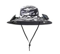 Solar Fan Hat, Wide Brim Solar Hat, Sun Hats for Men Women Outdoor Fishing Hat with 2 Solar Fan, 3 Speed Adjustable Fan Hat, UPF 50+ (Camouflage 1)