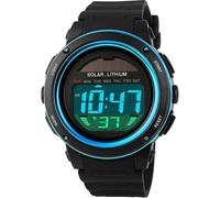 Solar Herrenuhr Sport Analog 5atm Wasserdicht Outdoor Armbanduhr mit Solarenergie Militär