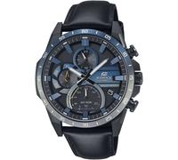 Solaruhr CASIO EDIFICE, schwarz, Armbanduhren, Damen, Solaruhr, Quarzuhr, Armbanduhr, Herrenuhr, Neo-Display, Lederarmband (64718225-0)