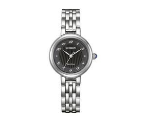 Solaruhr CITIZEN "Citizen L", schwarz, silberfarben, Armbanduhren, Damen, Quarzuhr, Armbanduhr, Damenuhr, Edelstahlarmband, analog (59934751-0) schwarz, silberfarben