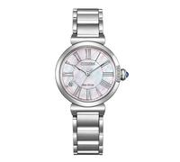 Solaruhr CITIZEN "Citizen L", silberfarben, hellrosa, Armbanduhren, Damen, Armbanduhr, Damenuhr, Edelstahlarmband, analog (69610521-0) silberfarben, hellrosa