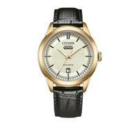 Solaruhr CITIZEN "Eco-Drive Classic ( C7 Design)", schwarz, roségoldfarben, Armbanduhren, Herren, Armbanduhr, Herrenuhr, Lederarmband, analog, Big Date (31373509-0) schwarz, roségoldfarben