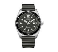 Solaruhr CITIZEN "Eco-Drive Day Date", schwarz, silberfarben, Armbanduhren, Herren, Armbanduhr, Herrenuhr, analog, Big Date, Batterie-Entladungsanzeige (57651725-0) schwarz, silberfarben