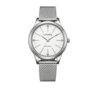 Solaruhr CITIZEN "Elegance / Mesh", silber (silberfarben), Armbanduhren, Damen, Armbanduhr, Damenuhr, Edelstahlarmband, analog (64197020-0) silberfarben