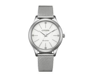 Solaruhr CITIZEN "Elegance / Mesh", silberfarben, Armbanduhren, Damen, Armbanduhr, Damenuhr, Edelstahlarmband, analog (64197020-0) silberfarben