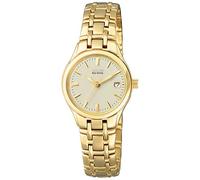 Solaruhr CITIZEN, gold (goldfarben, champagnerfarben), Armbanduhren, Damen, Armbanduhr, Damenuhr, Edelstahlarmband, Datum (44676924-0) goldfarben, champagnerfarben