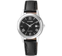 Solaruhr CITIZEN, schwarz, Armbanduhren, Damen, Solaruhr, Armbanduhr, Damenuhr, Datum, Lederarmband (22844327-0)
